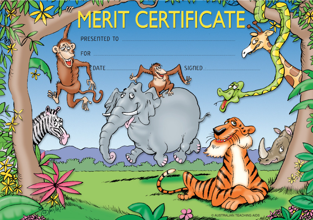 MC355 Zoo Animals Merit Certificates Jenny s Classroom